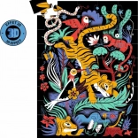 Puzzle z tygrysem z okularami 3D, 50 elementów
