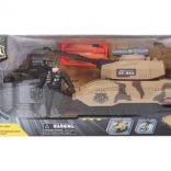 Zestaw wojskowy z czołgiem dla dzieci