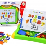 Magnetyczna tablica edukacyjna z literami i cyframi