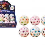 Kosmiczna piłeczka do rzucania i ściskania z wypustkami, biała 7 cm