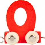 Small foot drewniany pociąg – litera O, kolorowy wagonik