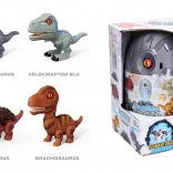 Dinozaur w jajku ze świetlnymi i dźwiękowymi efektami – zestaw konstrukcyjny