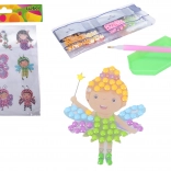 Kreatywny zestaw diamentowych naklejek – wróżki mix