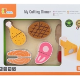 Drewniany zestaw do krojenia - mięso