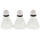 Lotki do badmintona białe 3 szt. plastikowe