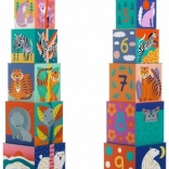 Wieża do układania z dzikimi zwierzętami DJECO