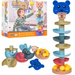 Kolorowa kula tocząca się z misiem dla dzieci 3+