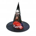 Kapelusz na Halloween z mózgiem i okiem