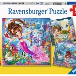 Ravensburger puzzle Magiczne syreny 3×49 elementów