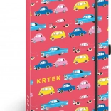 Liniowany notes w twardej oprawie 13 × 21 cm z gumką i uchwytem