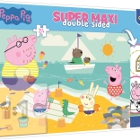 Dwustronne puzzle Świnka Peppa SUPER MAXI 24 elementy