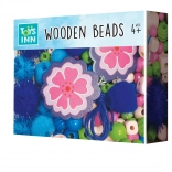 Drewniane koraliki małe niebieskie – kreatywny zestaw do wyrobu biżuterii