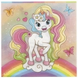 Papierowe serwetki Jednorożec 33 × 33 cm, 12 szt.