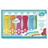 Djeco piankowe farby z aplikatorem gąbkowym dla dzieci