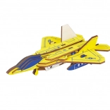 Drewniane puzzle 3D myśliwiec F22 Raptor