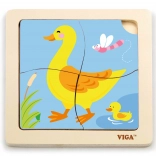 Viga Drewniane Puzzle Kaczuszka