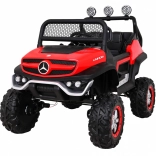 dziecięcy samochód elektryczny mercedes-benz unimog 4x4 z pilotem – czerwony