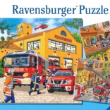 Ravensburger puzzle Strażacy 3x49 elementów