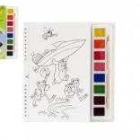 Kolorowanki z farbami i pędzelkiem Krecik i helikopter