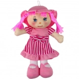 Lalkowa laleczka różowa w paski 28 cm