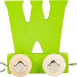 Small Foot drewniany wagonik alfabet litera W