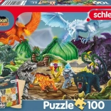 Puzzle Eldrador: Bitwa o super kryształ 100 elementów z figurką
