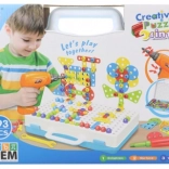 Zestaw konstrukcyjny na śrubki z wiertarką – 193 elementy