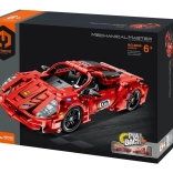 zestaw konstrukcyjny wyścigowego auta z napędem typu pull-back, 437 elementów