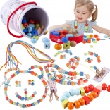 Klasyczne Świat Drewniane Koraliki do Nawlekania - 96 szt.