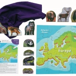 Europa i jej zwierzęta drewniane puzzle