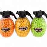 Gumowe kulki do pistoletu 6 mm w pojemniku w kształcie granatu (800 szt., 3 kolory)