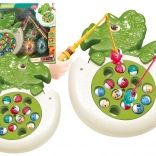 Gra w łowienie rybek z wędkami i światłami – dinozaur