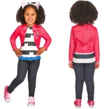 Dziecięcy kostium GABBY’S DOLLHOUSE – top i opaska z kocimi uszami (98–104 cm, 3–4 lata)