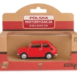 metalowy model samochodu Fiat 126p – czerwony 1:43
