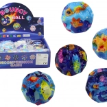 Świecąca piłeczka z motywami morskich zwierząt 7 cm