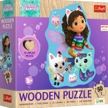 Drewniane Puzzle Gabynin Magiczny Domek 50 Części