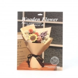 drewniana 3D dekoracyjna róża