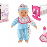 Lalka z kołyską i smoczkiem