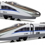 Pociąg Pendolino z napędem, biały, ze światłem i dźwiękiem