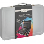 Zestaw przyborów plastycznych w metalowej walizce