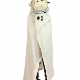 Grzejący koc z kapturem owieczka z kieszeniami-łapkami