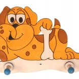 Drewniany wieszak Piesek dla dzieci