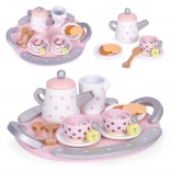 Drewniany zestaw do herbaty filiżanki dzbanek 15 sztuk ECOTOYS