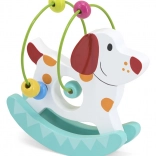 Drewniany labirynt pies – zabawka motoryczna dla dzieci