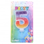 Świeczka imprezowa numer 5 Gwiazdy