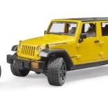 Bruder Jeep Wrangler Rubicon z kolarzem i rowerem