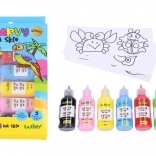 Farby do szkła z brokatem 5+1