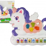Interaktywne Pianino Jednorożec Biały