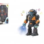 Robot chodzący plastikowy ze światłami i dźwiękami 22 cm