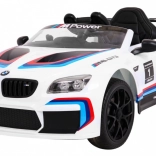 dziecięcy elektryczny samochodzik BMW M6 GT3 z pilotem, MP3 i światłami LED – biały